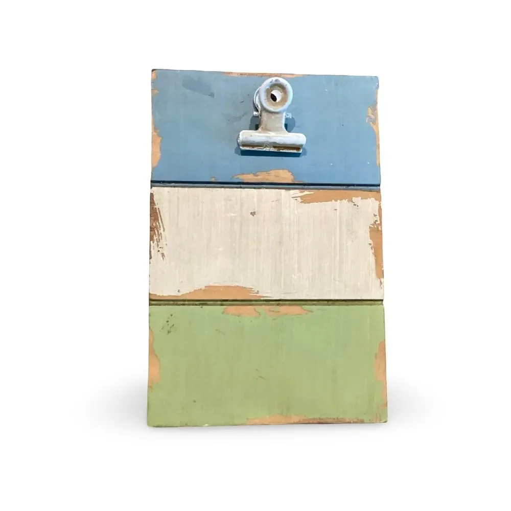 Small Rustic Paneled Wood Clip Frame